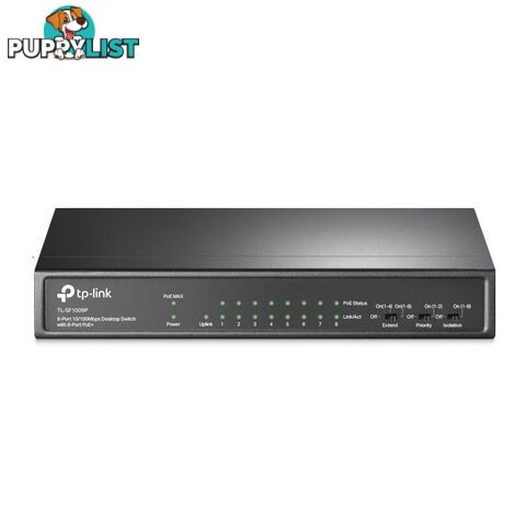 TP-Link TL-SF1009P 9-Port 10/100Mbps Desktop Switch with 8-Port PoE+