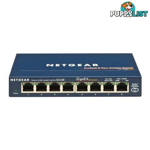 Netgear GS108 ProSAFE 8 Port Gigabit Desktop Switch