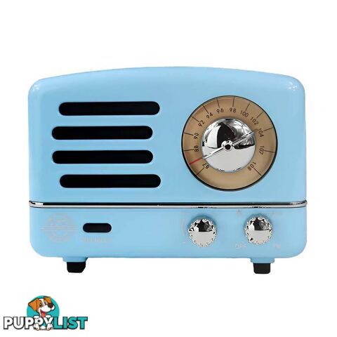 MUZEN OTR Metal Portable FM Radio  Bluetooth Speaker-Blue