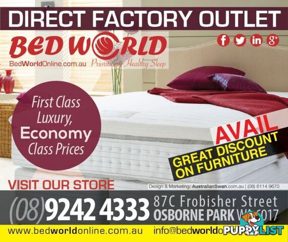 MATTRESS DOUBLE - PILLOW TOP - BRAND