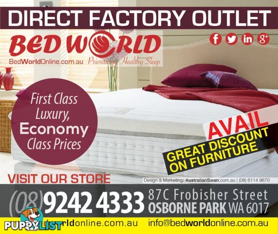 QUEEN POCKET SPRING MATTRESS-LATEX GEL - BRAND NEW