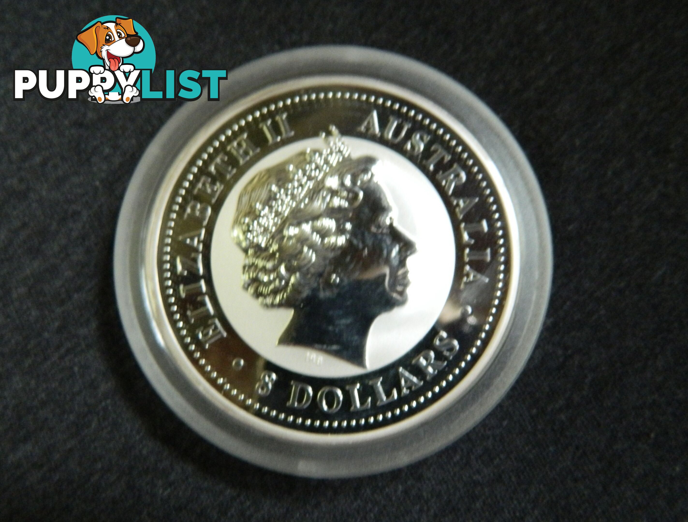 2006 Perth Mint 5oz Silver Lunar Year of the Dog Coloured Coin