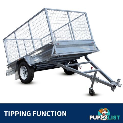 New 8x5 Full Welded Galvanised Box Trailer with 900mm Cage