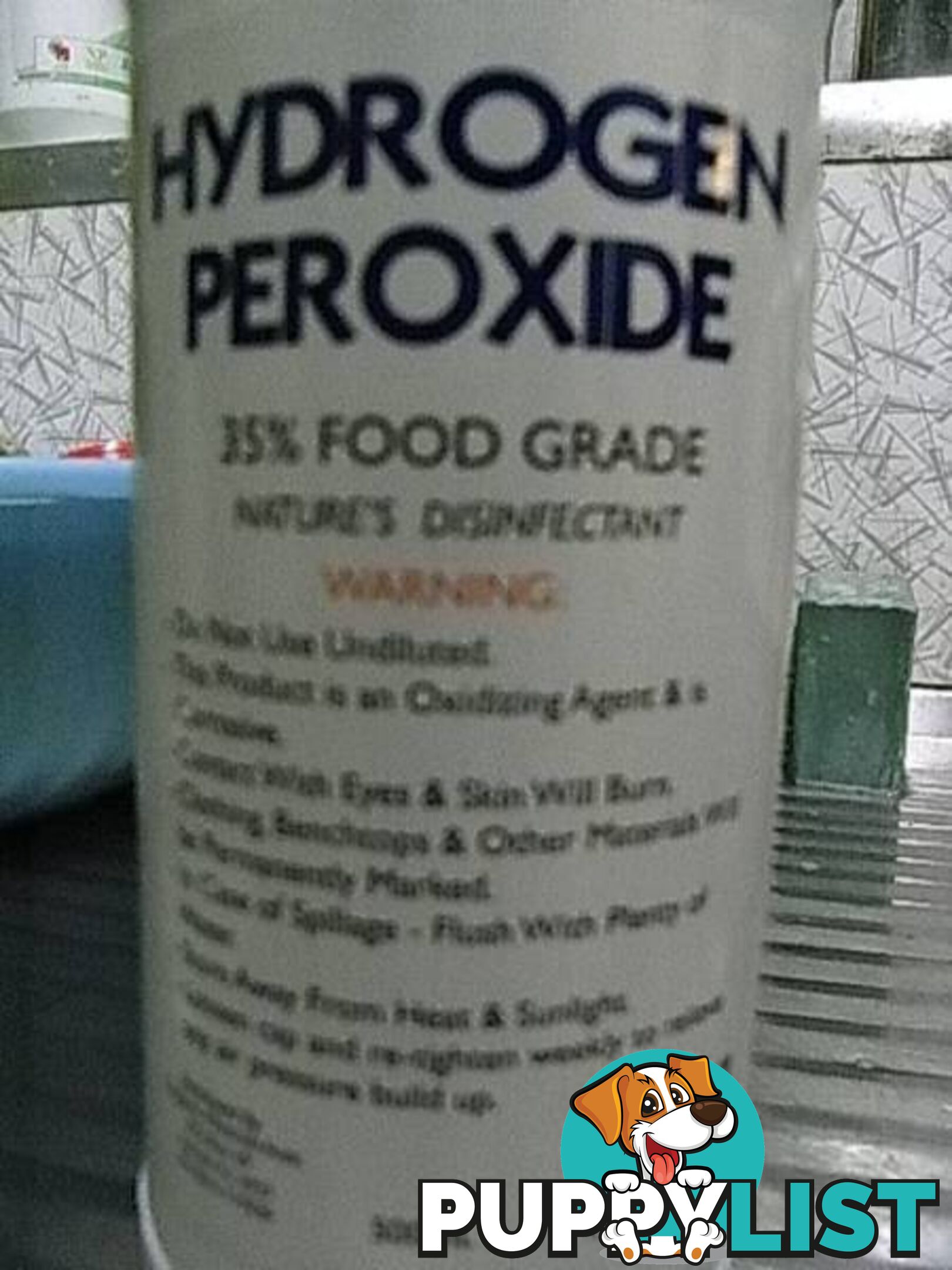 35% FOOD GRADE HYDROGEN PEROXIDE NATURES DISINFECTANT PICKUP CL