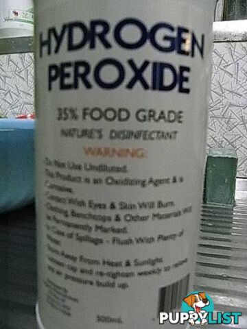 35% FOOD GRADE HYDROGEN PEROXIDE NATURES DISINFECTANT PICKUP CL