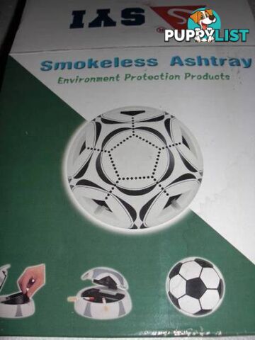 fifa soccer ball smokless ash tray sensors activate filtered fan