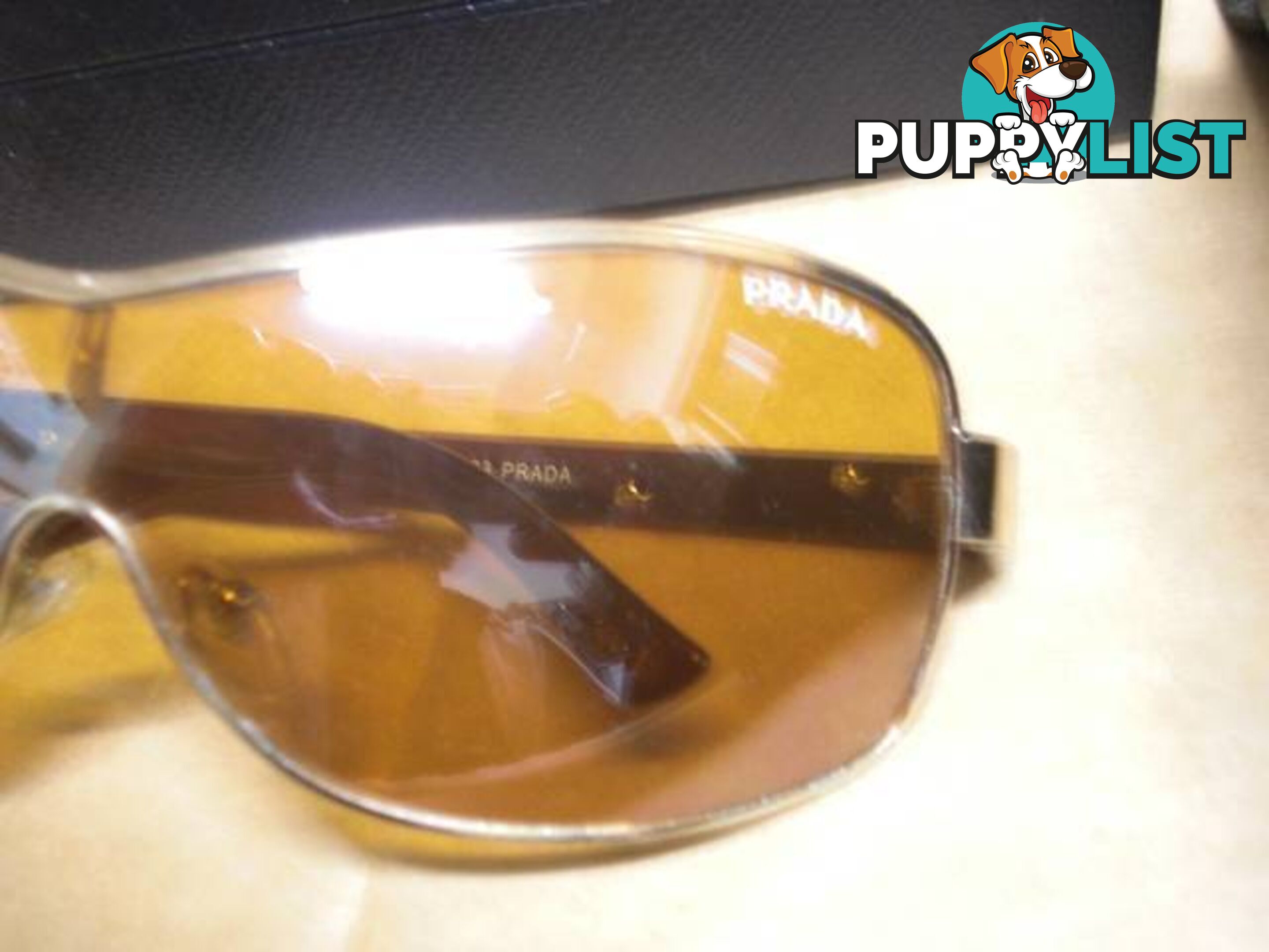 *PRADA SUNGLESSES GOLD FRAMES AND LENS PICKUP OR POSTAGE 9.99