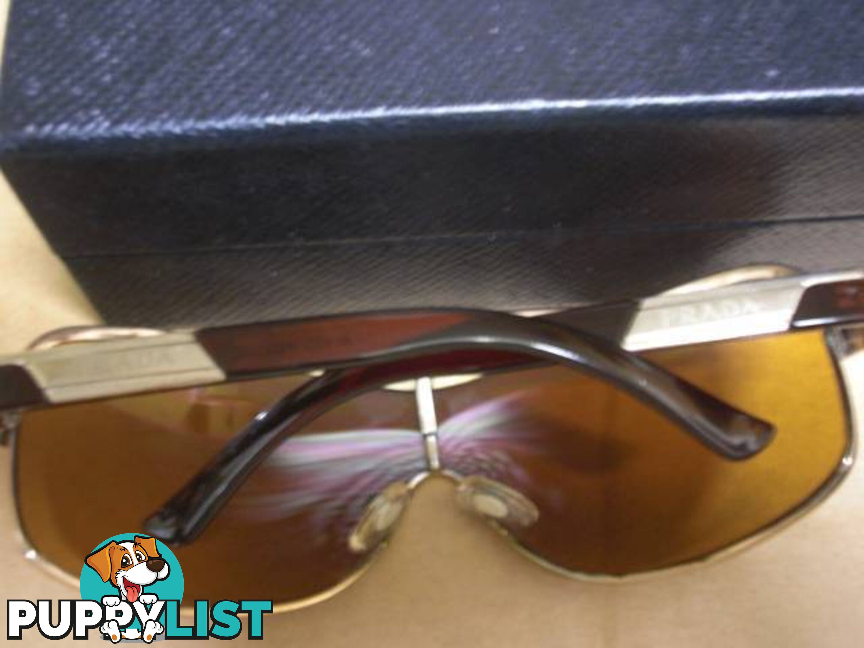 *PRADA SUNGLESSES GOLD FRAMES AND LENS PICKUP OR POSTAGE 9.99