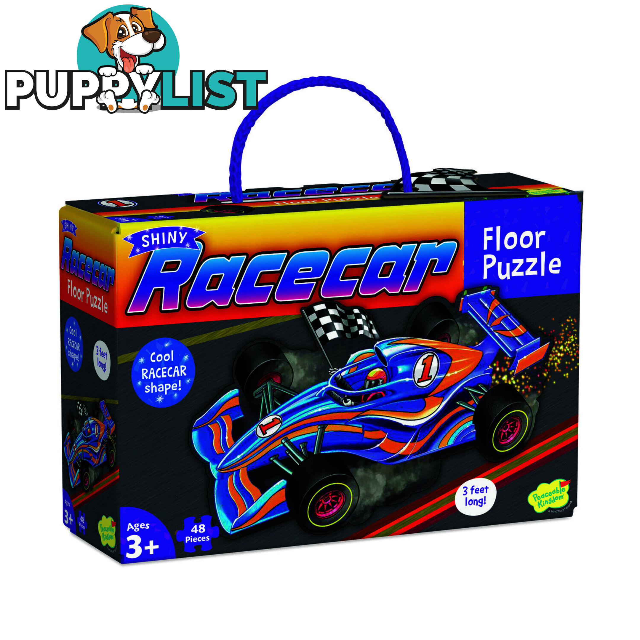 Floor Puzzle - Race Car Shiny - Peaceable Kingdom