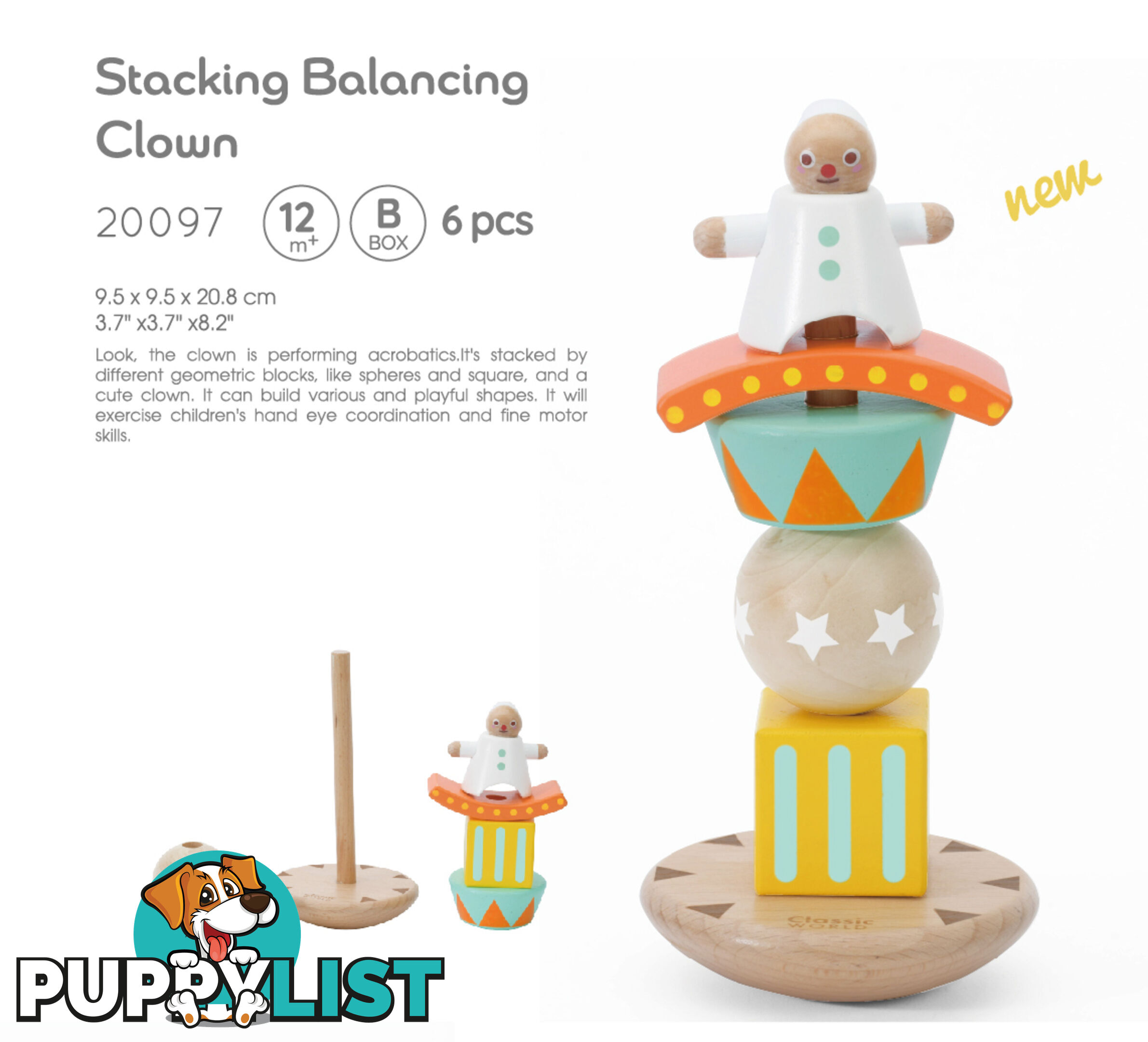 Stacking Balancing Clown - Classic World