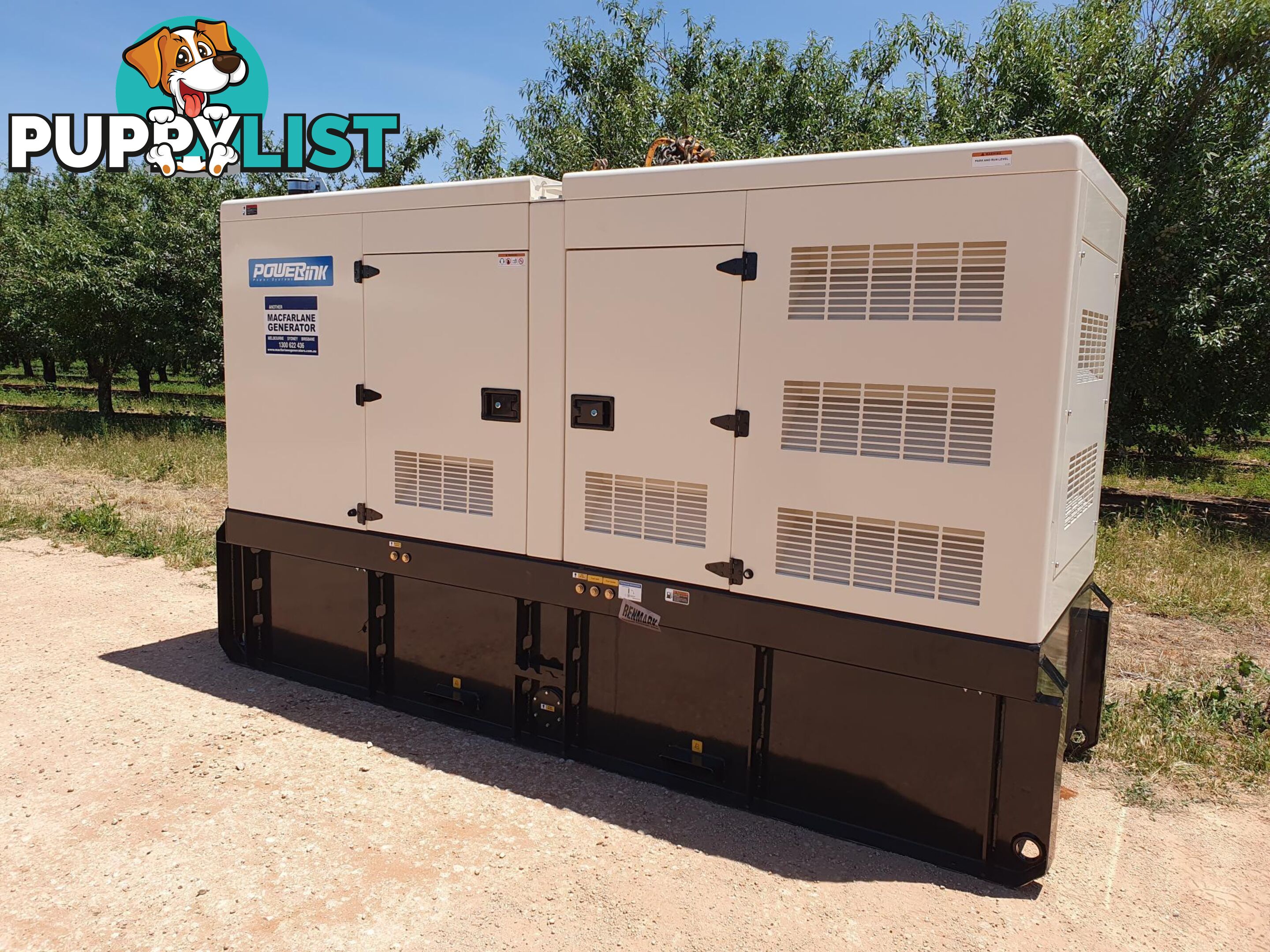 NEW 220kVA standby 3PH Powerlink enclosed generator model WPS200BS-AU