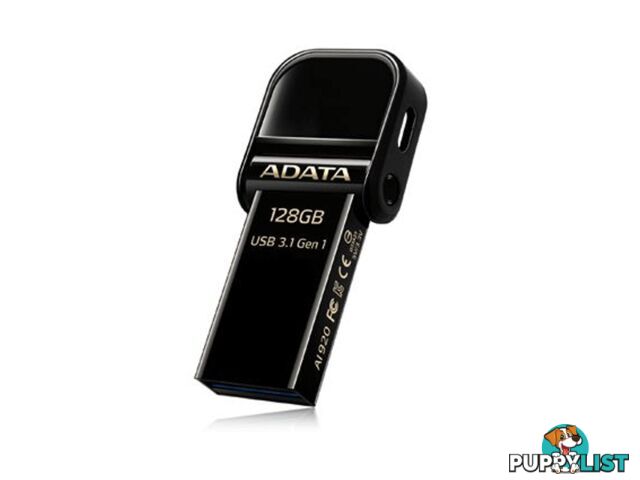 64GB ADATA AI920 JET BLACK APPLE LIGHTNING OTG Flash Drive - AAI920-64G-CBK