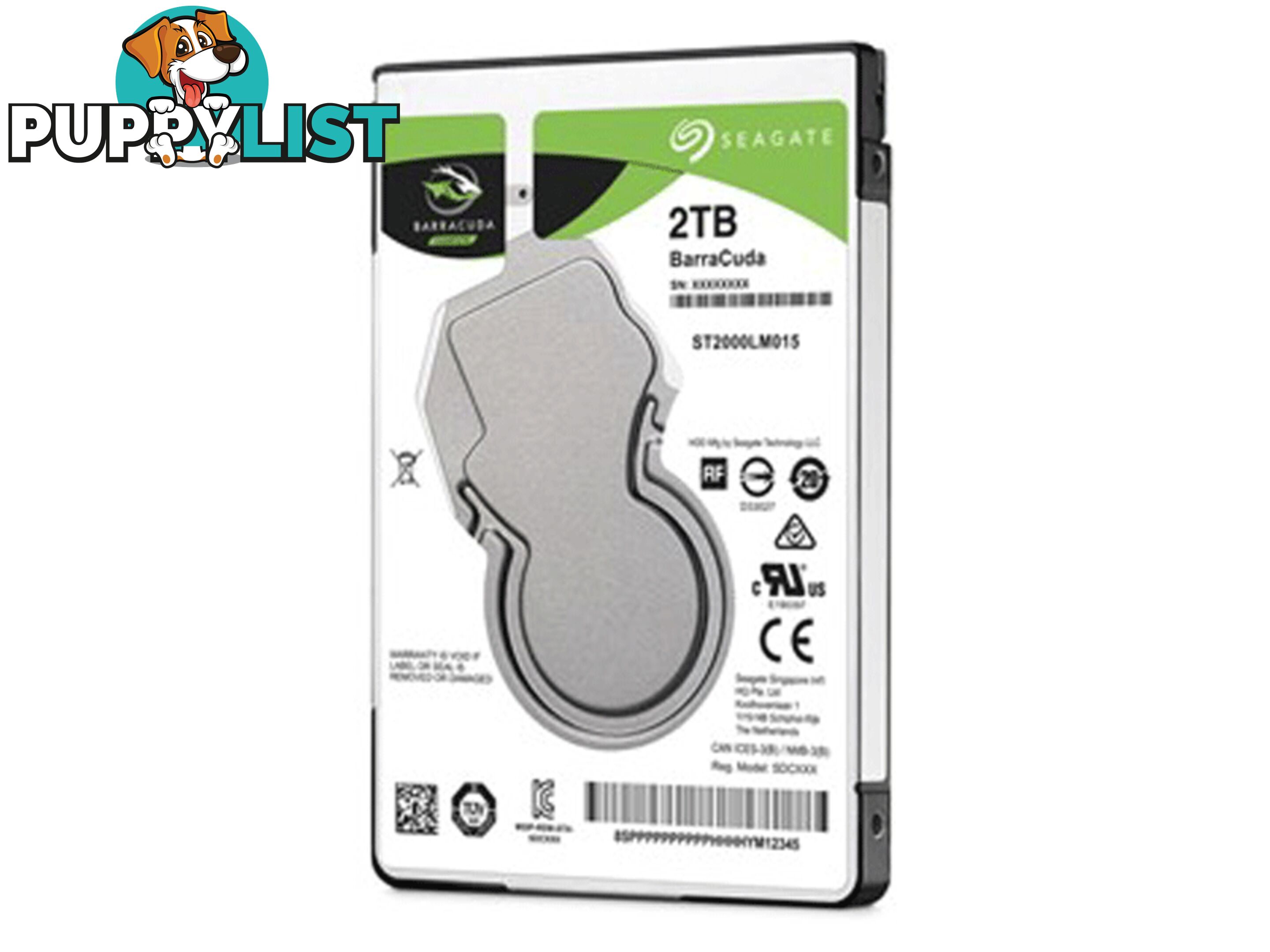 2TB Seagate ST2000LM015 BarraCuda NB 2.5" SATA HDD