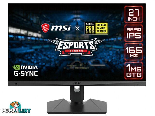 MSI Optix MAG274QRF-QD 27" QHD FLAT Rapid IPS Gaming Monitor Free Shipping In Australia