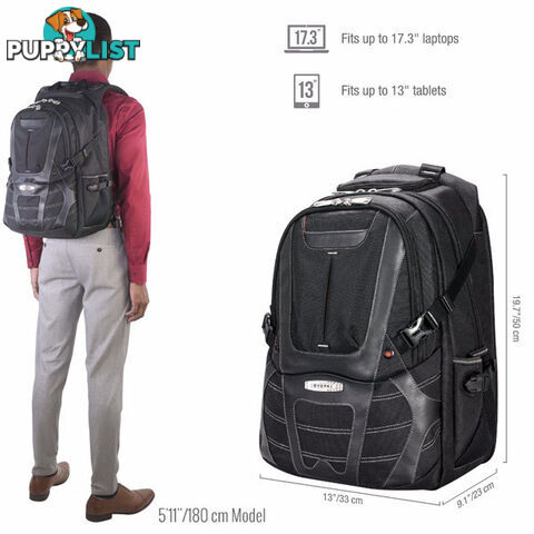 Everki Concept 2 Premium Travel Friendly Laptop Backpack 17.3" EKP133B - Free Shipping In Australia