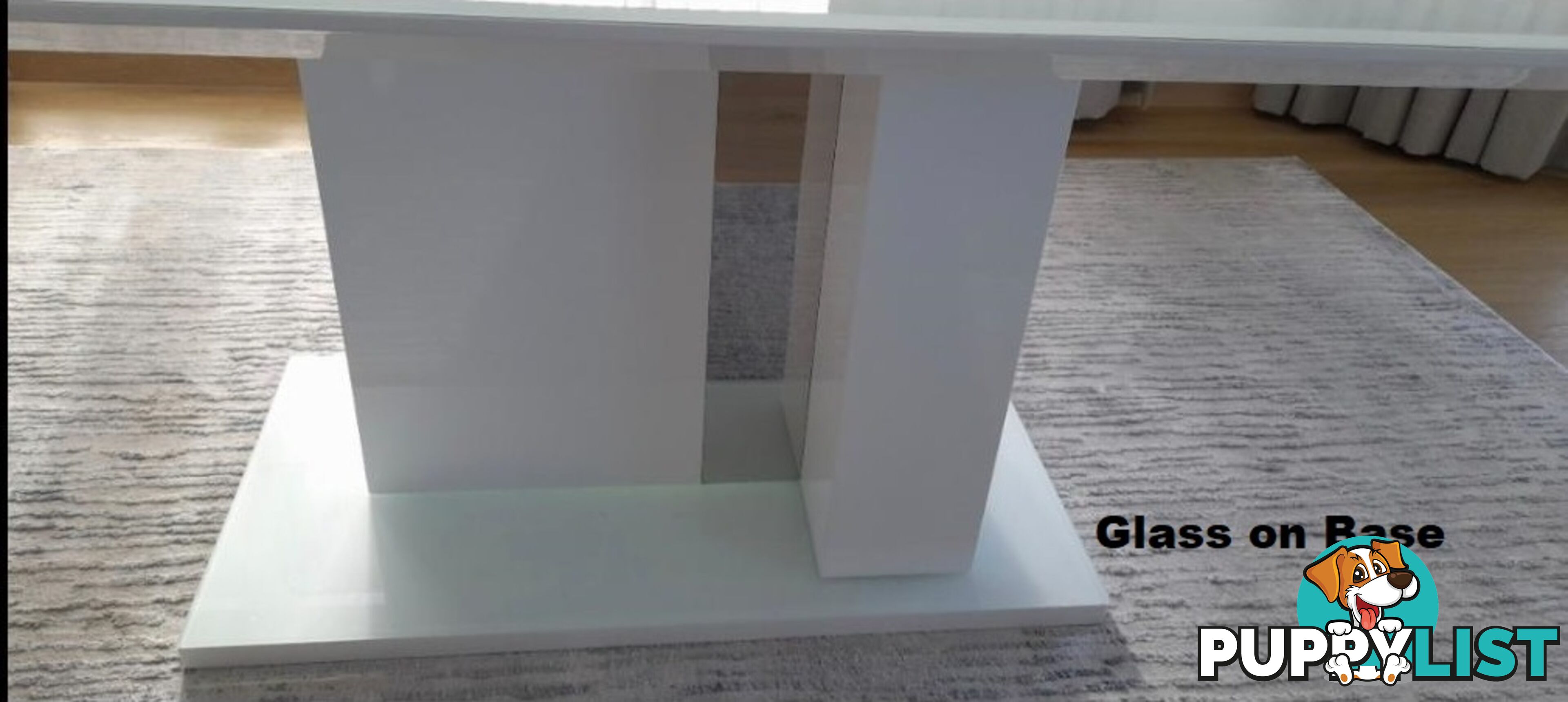 Harvey Norman Glass Top High Gloss Dining Table 