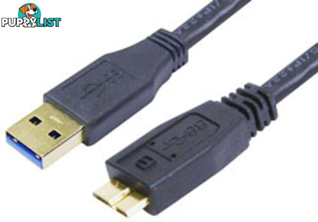 Comsol USB3-AMB-01 1M USB 3.0 Cable (A) Male - Micro (B) Male - 4.8Gbps - Comsol - 9332902005694 - USB3-AMB-01