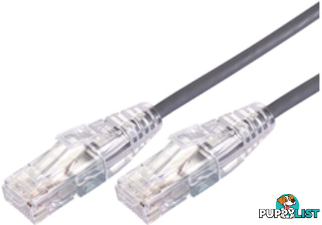 Comsol UTP-01-C6A-UT-GRY 1m RJ45 Cat 6A Ultra Thin Patch Cable - Grey - Comsol - 9332902018168 - UTP-01-C6A-UT-GRY