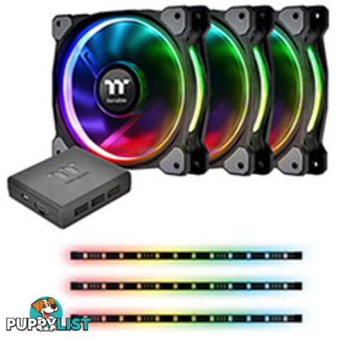 Thermaltake CL-F076-PL12SW-A Riing Plus 12 RGB Fan 3pk & Lumi Plus Combo Kit - Thermaltake - 4711246874800 - CL-F076-PL12SW-A