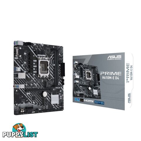 ASUS PRIME H610M-E D4 LGA1700 mATX DDR4 Motherboard - ASUS - 4711081514787 - PRIME H610M-E D4