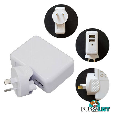 Astrotek AT-USB-PWR-2 USB Travel Wall Charger Power Adapter AU Plug White - Astrotek - 9320301002536 - AT-USB-PWR-2