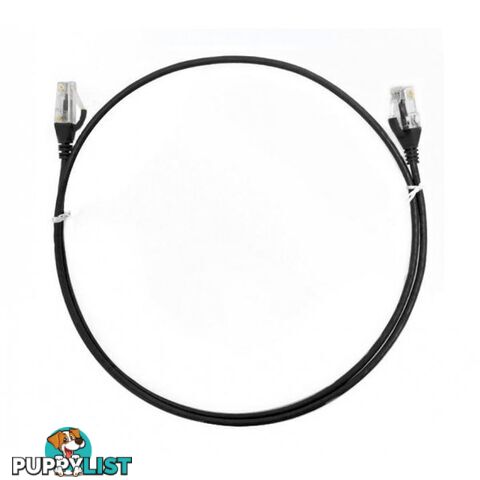 8Ware CAT6THINBK-15M CAT6 Ultra Thin Slim Cable 15m - Black - 8ware - 0744109262821 - CAT6THINBK-15M