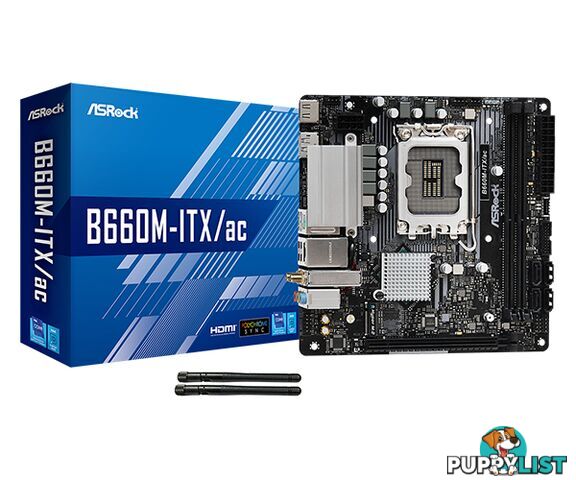 ASRock B660M-ITX/AC B660M-ITX AC mITX LGA 1700 Motherboard - ASRock - 4710483936920 - B660M-ITX/AC