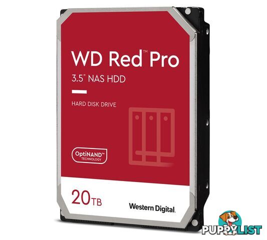 WD WD201KFGX Red Pro 20TB 3.5" SATA3 7200RPM NAS HDD - WD - 10718037894161 - WD201KFGX