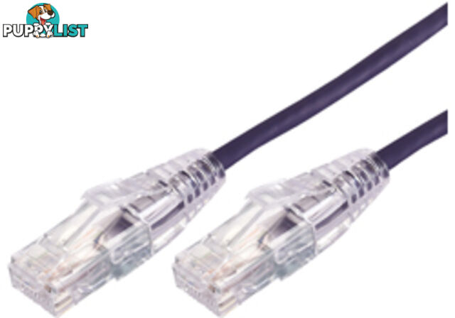 Comsol UTP-03-C6A-UT-PUR 3m RJ45 Cat 6A Ultra Thin Patch Cable - Purple - Comsol - 9332902018496 - UTP-03-C6A-UT-PUR