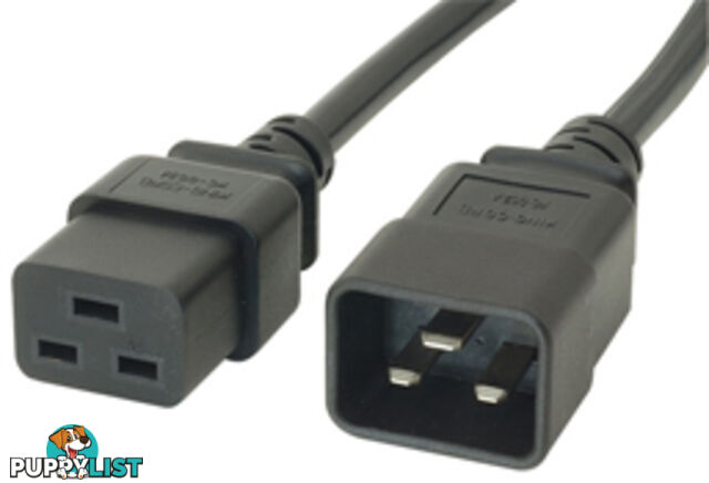 Comsol IEC-C19C20-02 2M 15A Power Extension Cable IEC-C19 to IEC-C20 - Comsol - 9332902006332 - IEC-C19C20-02