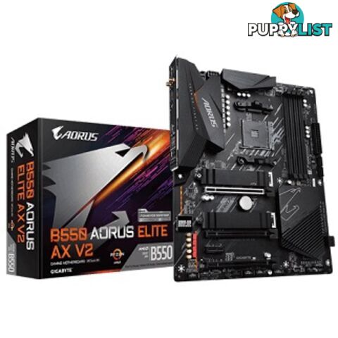 Gigabyte GA-B550-AORUS-ELITE-AX-V2 B550 Aorus Elite AX V2 AM4 ATX Motherboard - Gigabyte - 4719331809904 - GA-B550-AORUS-ELITE-AX-V2