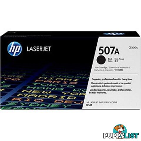 HP 507A Black Original LaserJet Toner Cartridge (CE400A) - HP - 884962554555 - CE400A