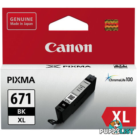 Canon CLI671XLBK Black EXTRA Large Ink TANK - Canon - 4549292033205 - CLI671XLBK