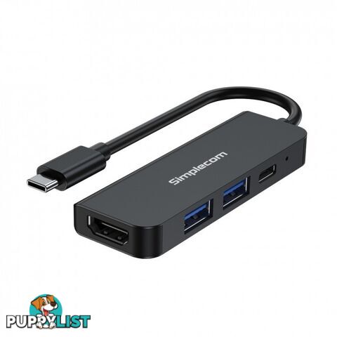 Simplecom CH540 USB-C 4 in 1 Multiport Adapter Hub USB 3.0 HDMI 4K PD - Simplecom - 9350414002406 - CH540