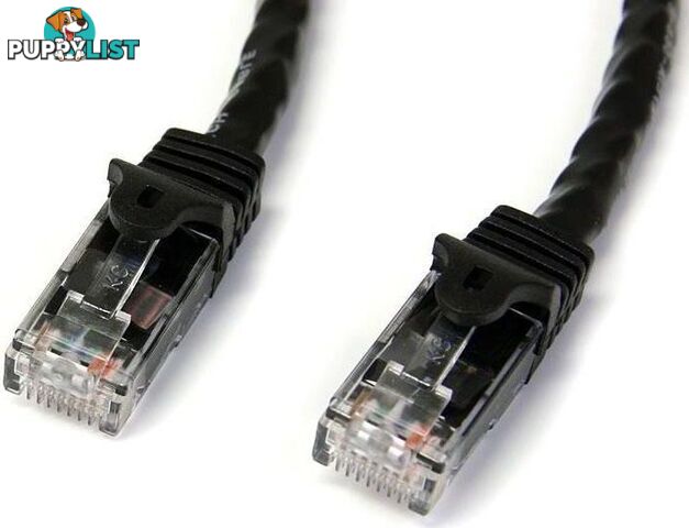 StarTech N6PATC50CMBK 0.5m Black Snagless Cat6 UTP Patch Cable - StarTech - 065030846486 - N6PATC50CMBK