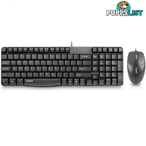 Rapoo X120 PRO Wired Keyboard and Mouse Combo Optical Combo Black - Rapoo - 6940056186522 - X120 PRO