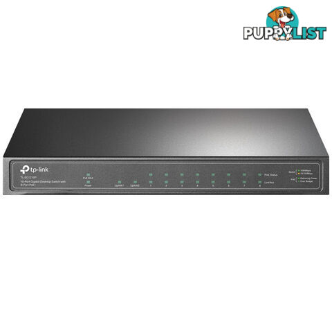 TP-Link TL-SG1210P 10 Port Gigabit Ethernet Switch w/8 Port POE - TP-Link - 6935364052980 - TL-SG1210P