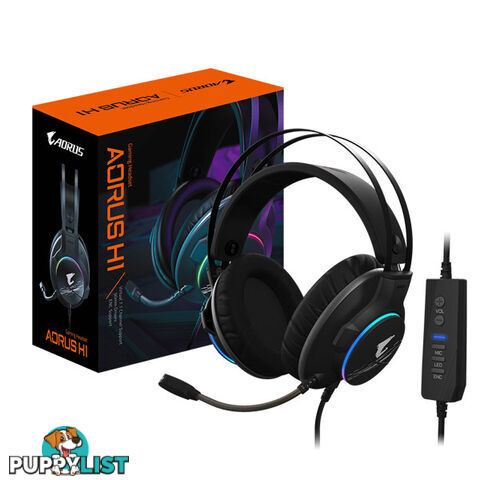 Gigabyte GM-AORUS-H1 AORUS H1 Virtual 7.1 Gaming Headset - Gigabyte - 4719331551995 - GM-AORUS-H1