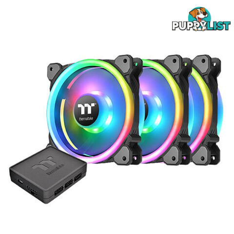 Thermaltake CL-F072-PL12SW-A Riing Trio 12 LED RGB Radiator Fan TT Premium Edition (3-Fan Pack) - Thermaltake - 841163004470 - CL-F072-PL12SW-A