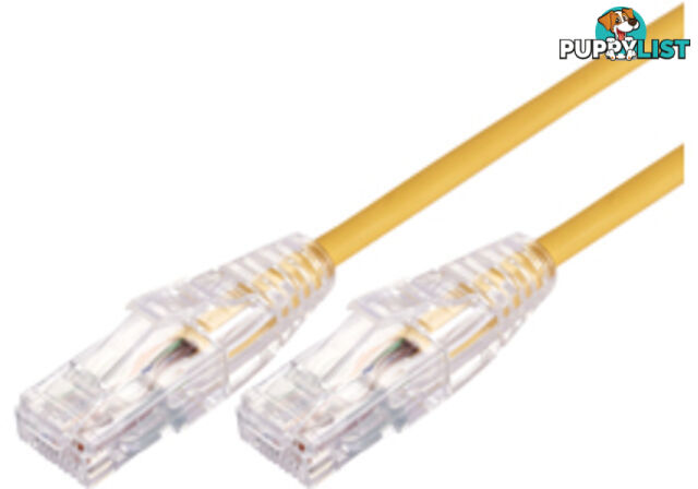 Comsol UTP-.5-C6A-UT-YEL 0.5m RJ45 Cat 6A Ultra Thin Patch Cable - Yellow - Comsol - 9332902018120 - UTP-.5-C6A-UT-YEL