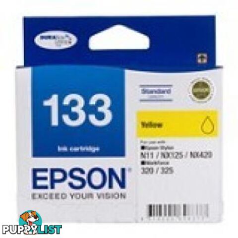 Epson C13T133492 133 Standard Capacity Yellow Ink Cartridge - Epson - 9314020608377 - C13T133492