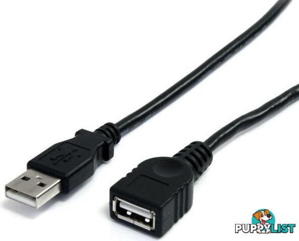 StarTech USBEXTAA3BK 3 ft Black USB Extension Cable A to A - StarTech - 065030840897 - USBEXTAA3BK