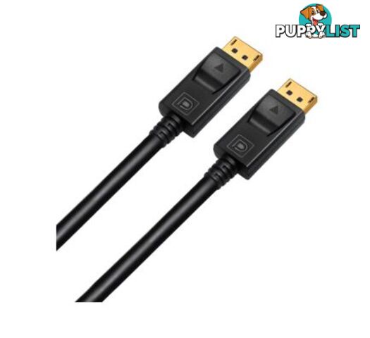 Cruxtec DP12-03-BK DP 1.2 4K Displayport Male to Male Cable 3m Black - Cruxtec - 0787303421526 - DP12-03-BK