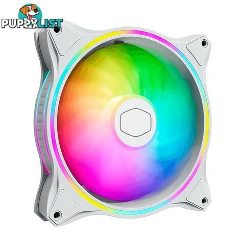 Cooler Master MFL-B4DW-15NPA-R1 MF140 140MM HALO DUAL LOOP ADDRESSABLE RGB FAN WHITE EDITION - Cooler Master - 884102096051 - MFL-B4DW-15NPA-R1