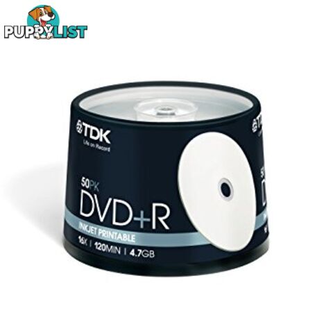 TDK YK110100375 16X DVD+R Printable 50 Pack - TDK - 4902030323943 - YK110100375