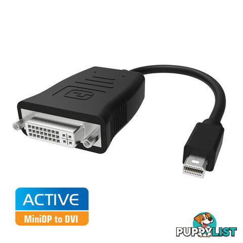 Simplecom DA102 Active MiniDP to DVI Adapter 4K UHD (Thunderbolt and Eyefinity Compatible) - Simplecom - 9350414001270 - DA102