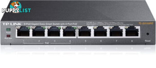 TP-Link TL-SG108PE 8-PORT Gigabit EASY Smart Switch With 4-PORTS POE - TP-Link - 845973094744 - TL-SG108PE