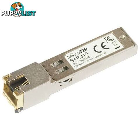 MikroTik S+RJ10 RJ45 SFP+ 10/100/1000M/2.5G/5G/10G Copper Module - Mikrotik - 4752224005106 - S+RJ10