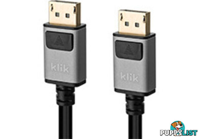 Klik KDPM015 1.5mtr DisplayPort Male to DisplayPort Male Cable v1.4 - Klik - 9332902019738 - KDPM015