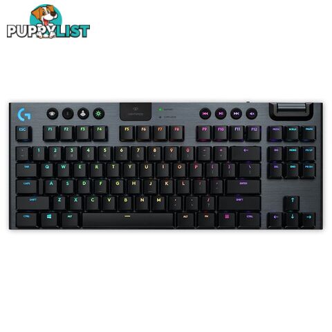 Logitech 920-009512 G915 TKL LIGHTSPEED WIRELESS RGB MECHANICAL GAMING KEYBOARD, LINEAR, BLACK - 2 YR - Logitech - 097855155801 - 920-009512